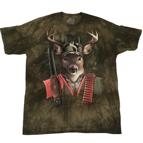 The Mountain Deer Military Camo Tie dye T-Shirt Size XL - Picture 1 of 5